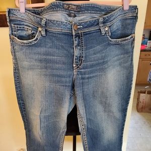 Plus Size Suki Capri Silver Jeans